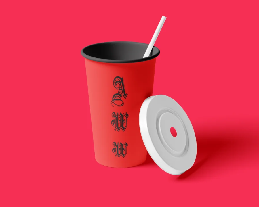 Minimal Paper Drink Cup Mockup