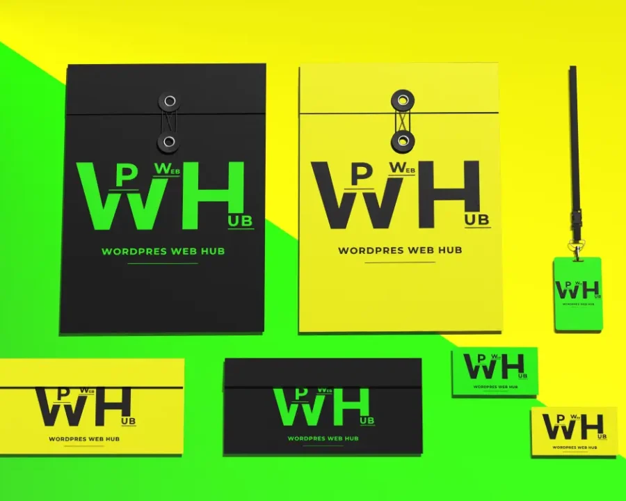 Corporate Identity Folder and Badge Mockup