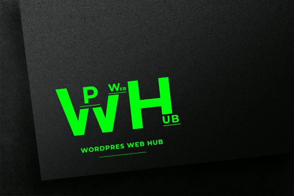 Green embossed logo mockup on black textured paper