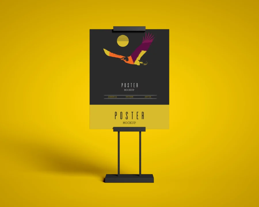Free Advertising Stand Board Mockup