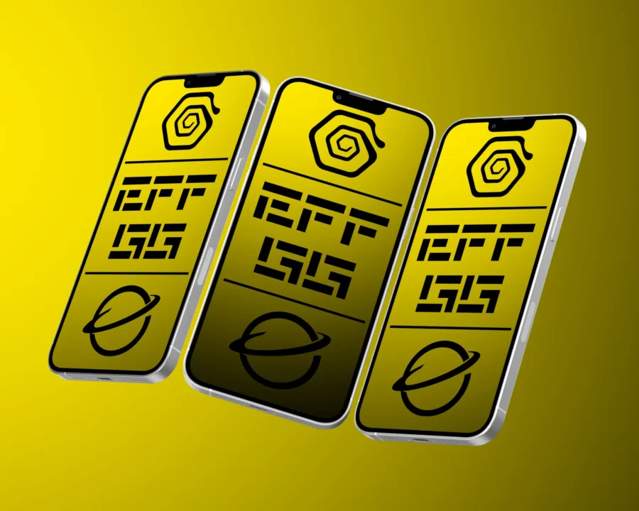 Three Angled Smartphone Screen Mockup