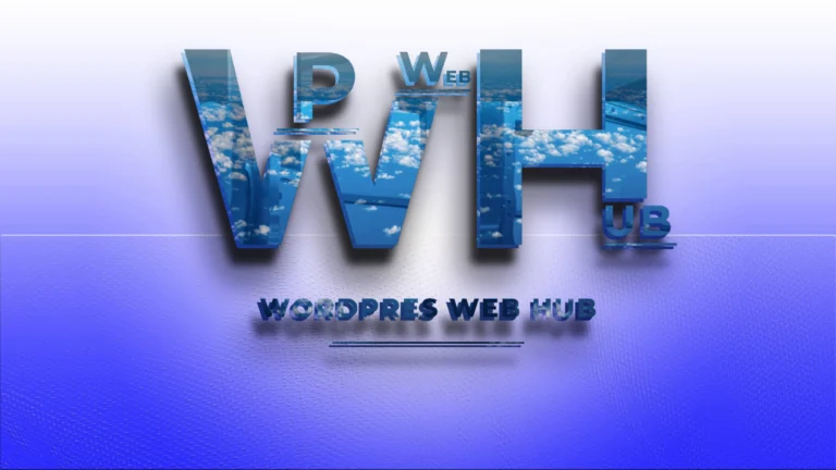 Reflective 3D logo with sky texture on a light lavender wall