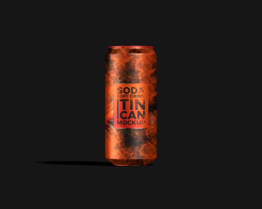 Free Soda Can Packaging Mockup