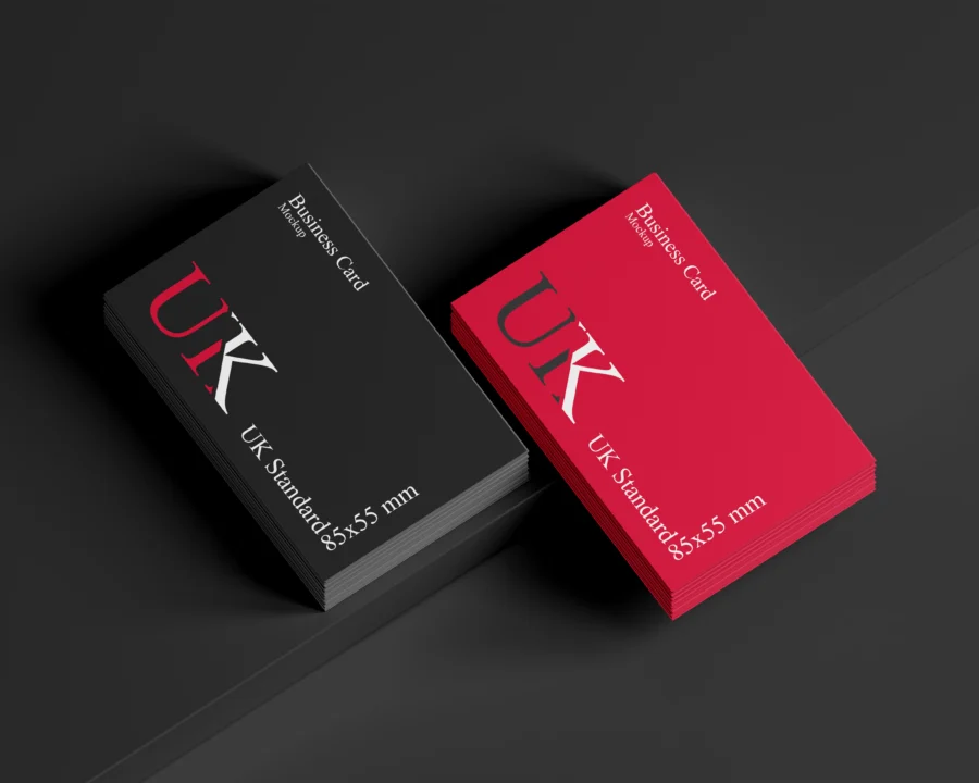Free Premium Vertical Business Card Mockup