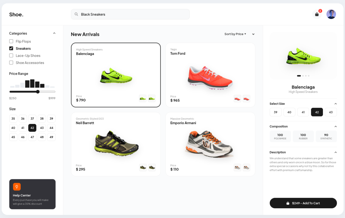 Shoe — E-Commerce Interface
